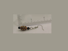 Load image into Gallery viewer, Brown and Black &#39;Eye&#39; Bead Earrings
