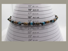 Load image into Gallery viewer, Turquoise and Brown 'Eye' Bead Neclacke